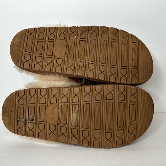 BIOTIME Shearling Fur Juarez Southwestern Multicolour Wool Cozy Slide Slipper 9 - Picture 14 of 16